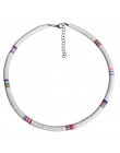 Boho glina polimerowa Choker naszyjnik dla kobiet Handmade kolorowy naszyjnik Choker Femme biżuteria