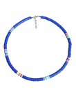 Boho glina polimerowa Choker naszyjnik dla kobiet Handmade kolorowy naszyjnik Choker Femme biżuteria