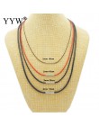Kobiety/mężczyźni modna biżuteria typu Choker naszyjnik koronka z łańcuszkiem lina woskowa naszyjnik z zapięcie ze stali nierdze