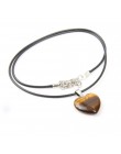 Hurtownie kamień naturalny wisiorek kształt serca kryształ AgateNecklace dobrej jakości naszyjnik wisiorki 20*6mmm