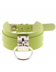 KMVEXO 2019 nowych moda Sexy Harajuku Handmade Choker Punk skórzana obroża naszyjnik srebrny Metal o-round momenty Party biżuter
