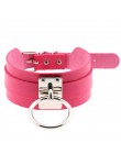 KMVEXO 2019 nowych moda Sexy Harajuku Handmade Choker Punk skórzana obroża naszyjnik srebrny Metal o-round momenty Party biżuter