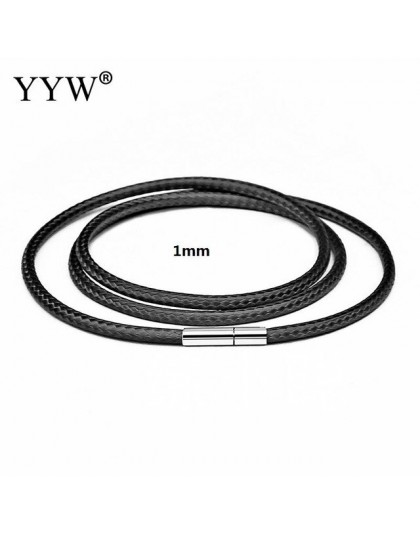 Kobiety/mężczyźni modna biżuteria typu Choker naszyjnik koronka z łańcuszkiem lina woskowa naszyjnik z zapięcie ze stali nierdze