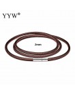 Kobiety/mężczyźni modna biżuteria typu Choker naszyjnik koronka z łańcuszkiem lina woskowa naszyjnik z zapięcie ze stali nierdze