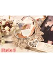 Gorący bubel moda kobiety kryształowe wielokolorowe kwiaty złote koraliki łańcuszek wstążka z imitacją kołnierzyka Choker naszyj