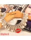 Gorący bubel moda kobiety kryształowe wielokolorowe kwiaty złote koraliki łańcuszek wstążka z imitacją kołnierzyka Choker naszyj