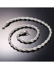 U7 Hip Hop skręcona lina naszyjnik dla mężczyzn złoty kolor gruba stal nierdzewna Hippie Rock Chain długi/Choker Hot moda biżute