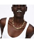 Po prostu FEEL ZA geometryczne koła Chokers naszyjnik kobiety etniczne boho złoty kolor Maxi Chain wisiorek typu statement naszy