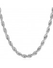 U7 Hip Hop skręcona lina naszyjnik dla mężczyzn złoty kolor gruba stal nierdzewna Hippie Rock Chain długi/Choker Hot moda biżute