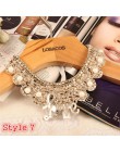 Gorący bubel moda kobiety kryształowe wielokolorowe kwiaty złote koraliki łańcuszek wstążka z imitacją kołnierzyka Choker naszyj