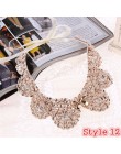Gorący bubel moda kobiety kryształowe wielokolorowe kwiaty złote koraliki łańcuszek wstążka z imitacją kołnierzyka Choker naszyj
