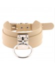 Harajuku ponadgabarytowych Choker naszyjnik Sexy Pu skóra kobiety kołnierz Bondage Goth pas Choker gotycki naszyjnik biżuteria p