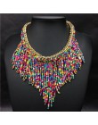 2020 artystyczne naszyjniki moda dla kobiet biżuteria Mujer Handwoven Collier długi Tassel koraliki Choker kreatywne naszyjniki 