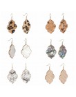 Moda kwiat sześciokąt Abalone shell Leopard naszyjnik frędzle długi łańcuch naszyjnik sweter biżuteria geometryczna