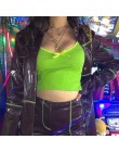 NIBBER Neon zielony miękka prążkowana dzianina śliczne blisko ciała crop top kobiety t-shirty 2019 moda jesień casual bufiaste r