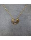 Tribal naszyjniki wisiorki urok kobiety biżuteria w stylu Vintage naszyjnik przyjaźni ze stali nierdzewnej amazoński etniczny ko