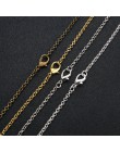 10 sztuk/partia złoty srebrny Antique Bronze kolor 3mm okrągły Link Chain naszyjnik z zapięciem Lobster 60cm Fit DIY tworzenia b