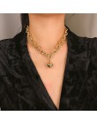 KMVEXO okrągła kula Choker naszyjnik kobiety oświadczenie Party biżuteria Punk wisiorek metalowy naszyjniki 2019 hurtownie łańcu