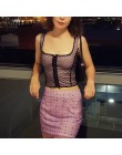 LVINMW seksowna siatka Polka nadruk w kropki breasted głęboki dekolt krótki Top 2019 lato kobiety bez rękawów Camisole Top kobie