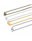 10 sztuk/partia złoty srebrny Antique Bronze kolor 3mm okrągły Link Chain naszyjnik z zapięciem Lobster 60cm Fit DIY tworzenia b