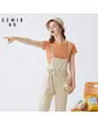SEMIR T koszula kobiety nowy 100% bawełniane koszulki damskie 2019 vogue rocznika koszulki bawełniane kobiety O Neck z krótkim r