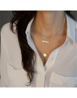 Czeski małe serce gwiazda naszyjnik dla kobiet krótki łańcuszek moneta Bar wisiorek z księżycem naszyjnik prezent Choker naszyjn
