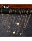 17KM 2019 złota litera naszyjniki dla kobiet nowy czeski Choker naszyjnik etniczna wielowarstwowa kobieta moda biżuteria