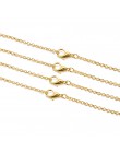 10 sztuk/partia złoty srebrny Antique Bronze kolor 3mm okrągły Link Chain naszyjnik z zapięciem Lobster 60cm Fit DIY tworzenia b