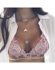 Boho naszyjniki Vintage wielowarstwowy choker naszyjnik dla kobiet modny kołnierz Collier Femme biżuteria z motywem księżyca akc