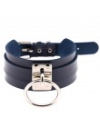 Harajuku ponadgabarytowych Choker naszyjnik Sexy Pu skóra kobiety kołnierz Bondage Goth pas Choker gotycki naszyjnik biżuteria p
