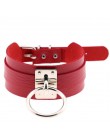 Harajuku ponadgabarytowych Choker naszyjnik Sexy Pu skóra kobiety kołnierz Bondage Goth pas Choker gotycki naszyjnik biżuteria p
