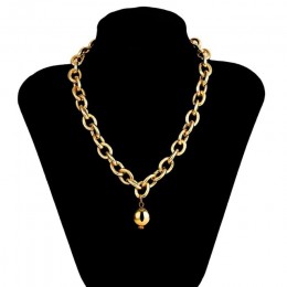 KMVEXO okrągła kula Choker naszyjnik kobiety oświadczenie Party biżuteria Punk wisiorek metalowy naszyjniki 2019 hurtownie łańcu