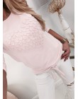 Cechy O-Neck w kształcie serca lina z długim rękawem Top dla kobiet jesień 2019 New Fashion jednokolorowa na co dzień luźne Spli