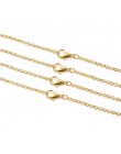 10 sztuk/partia złoty srebrny Antique Bronze kolor 3mm okrągły Link Chain naszyjnik z zapięciem Lobster 60cm Fit DIY tworzenia b