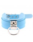 Harajuku ponadgabarytowych Choker naszyjnik Sexy Pu skóra kobiety kołnierz Bondage Goth pas Choker gotycki naszyjnik biżuteria p