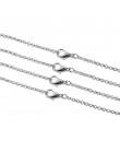 10 sztuk/partia złoty srebrny Antique Bronze kolor 3mm okrągły Link Chain naszyjnik z zapięciem Lobster 60cm Fit DIY tworzenia b