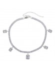 Serce strzałka cz łańcuch tenisowy z luksusowym kroplówki cz motylkowe wisiorki choker naszyjniki iced out bling hip hop kobiety