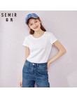SEMIR T koszula kobiety nowy 100% bawełniane koszulki damskie 2019 vogue rocznika koszulki bawełniane kobiety O Neck z krótkim r