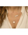 LISMLISM wielowarstwowy naszyjnik łańcuch kobiety naszyjniki biżuteria księżyc żółty złoty kolor TRENDY Tassel spersonalizowane 