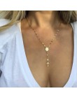 LISMLISM wielowarstwowy naszyjnik łańcuch kobiety naszyjniki biżuteria księżyc żółty złoty kolor TRENDY Tassel spersonalizowane 