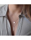 Czeski małe serce gwiazda naszyjnik dla kobiet krótki łańcuszek moneta Bar wisiorek z księżycem naszyjnik prezent Choker naszyjn