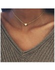 Czeski małe serce gwiazda naszyjnik dla kobiet krótki łańcuszek moneta Bar wisiorek z księżycem naszyjnik prezent Choker naszyjn