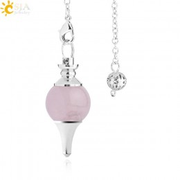 CSJA Balance Reiki kamień naturalny kryształowa czerwień agaty Dowsing Pendulum okrągły stożek uroku wisiorek dla mężczyzn kobie
