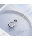 RYOUCUTE 100% prawdziwa czysta 925 Sterling Silver biżuteria koreański, z długimi Rhinestone koło naszyjniki dla kobiet ślub Kol