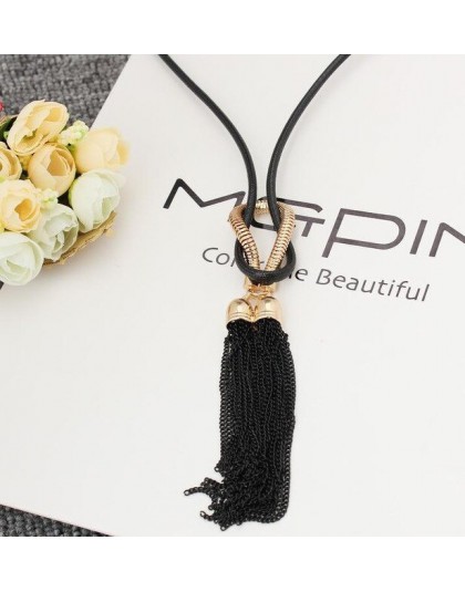 2019 New Arrival wisiorek damski naszyjnik Tassel długi łańcuszek do zimowego swetra naszyjnik naszyjnik sprzedaż hurtowa