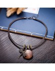 Moda Choker kobieta naszyjniki biżuteria w stylu vintage ważka drewniany naszyjnik długi naszyjnik dla kobiet collares mujer kol