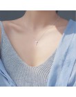 New Arrival modne dziewczęce prosty krzyż 925 Sterling Silver biżuteria popularny łańcuszek do obojczyka wisiorek naszyjniki N42