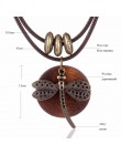 Moda Choker kobieta naszyjniki biżuteria w stylu vintage ważka drewniany naszyjnik długi naszyjnik dla kobiet collares mujer kol
