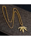 Karopel złoto srebro chwastów Herb naszyjnik charms klon wisiorek z listkiem naszyjnik Hip Hop biżuteria hurtowych