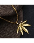 Karopel złoto srebro chwastów Herb naszyjnik charms klon wisiorek z listkiem naszyjnik Hip Hop biżuteria hurtowych